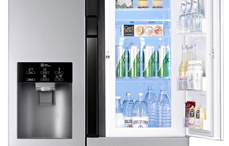 LG 614L Shiny Steel Side by Side Refrigerator, Door-in-Door™, GC-J237SLYV